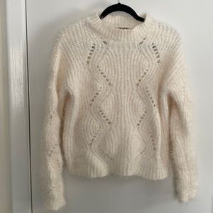 Fuzzy cream colored sweater